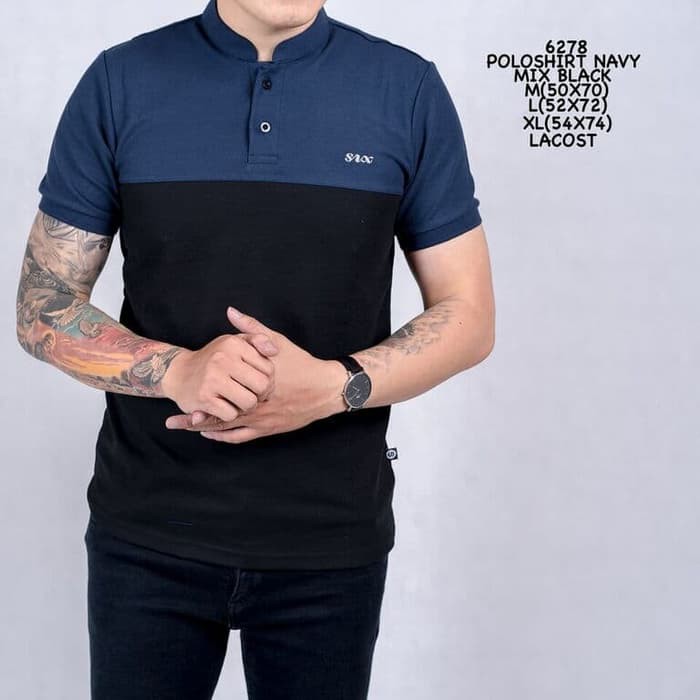 POLO SHIRT PRIA | KAOS COWOK POLO HITAM POLOS KERAH SHANGHAI