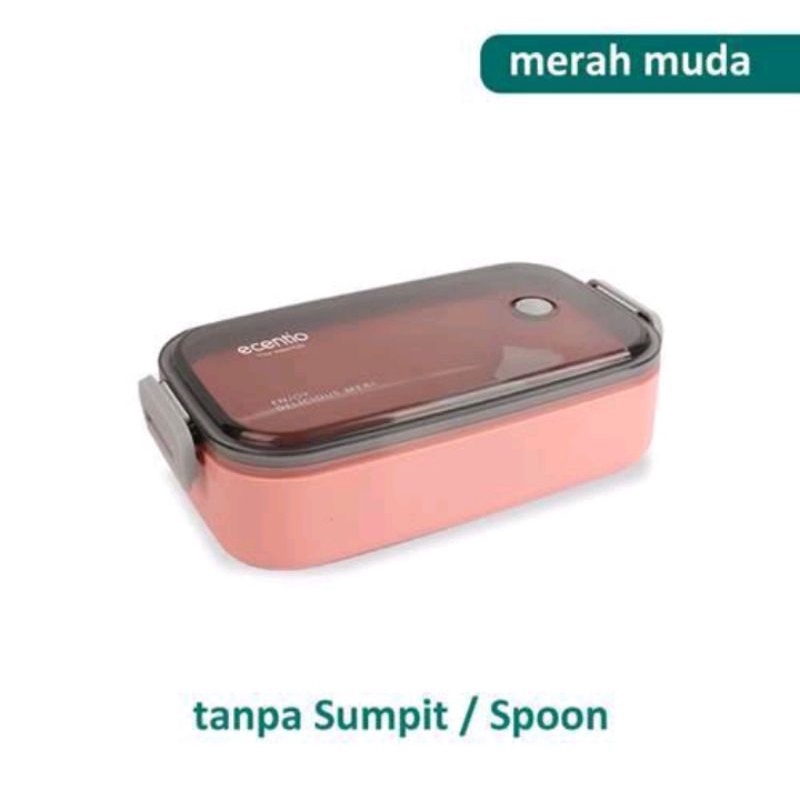 Single PP Lunch Box Pink 800ml