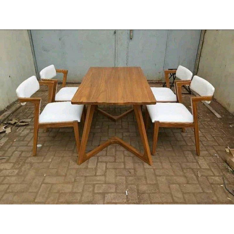 meja makan jati minimalis kursi sofa