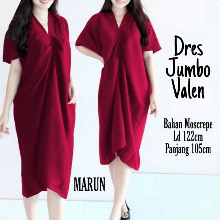 FWG - DRESS JUMBO VALEN / DRESS WANITA / BAJU WANITA DRESS KEKINIAN / LONGDRESS