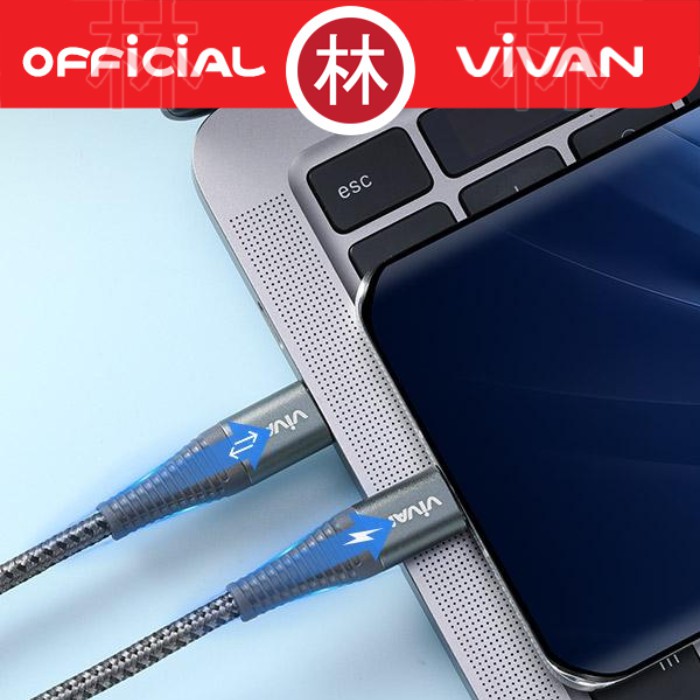 Vivan KPD100S Data Cable Type-C To Type-C PD 30W Quick Charge 3A