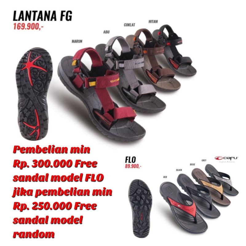 Sandal gunung Connec pria model LANTANA FG sendal gunung cowok casual