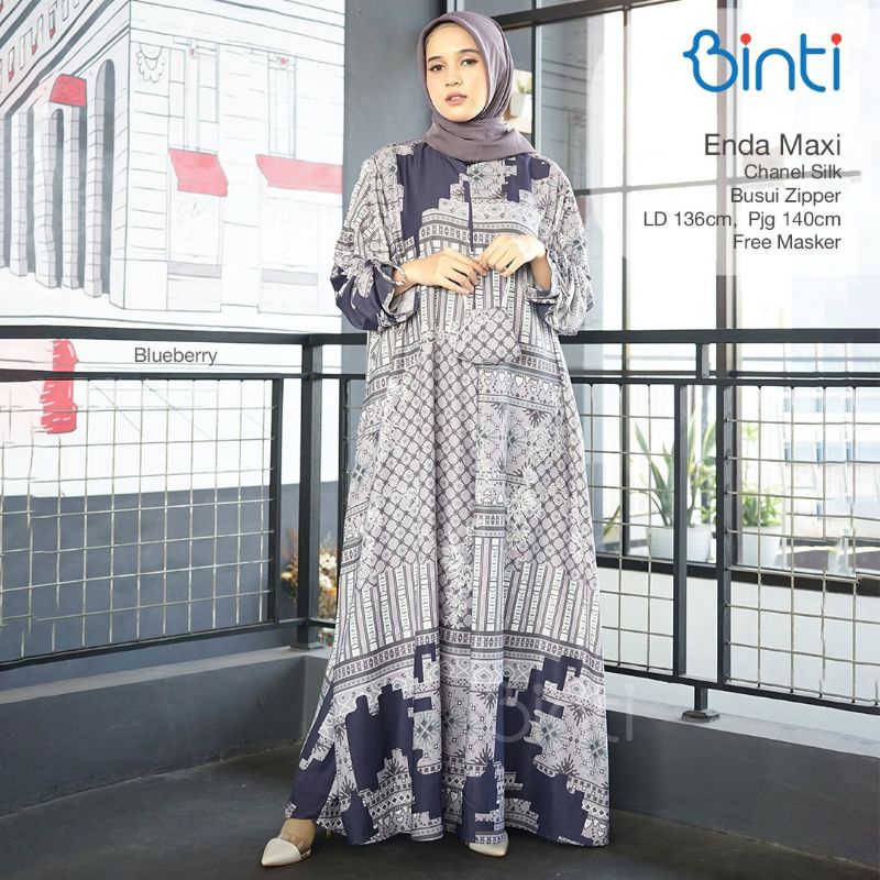 COD ORIGINAL BINTI GAMIS JUMBO ENDA FUNI ALBINA AGREA BUSUI JUMBO BIGSIZE LD 135 FIT XXXL GAMIS MUSLIM BIGSIZE MOTIF BUNGA-Enda blueberry