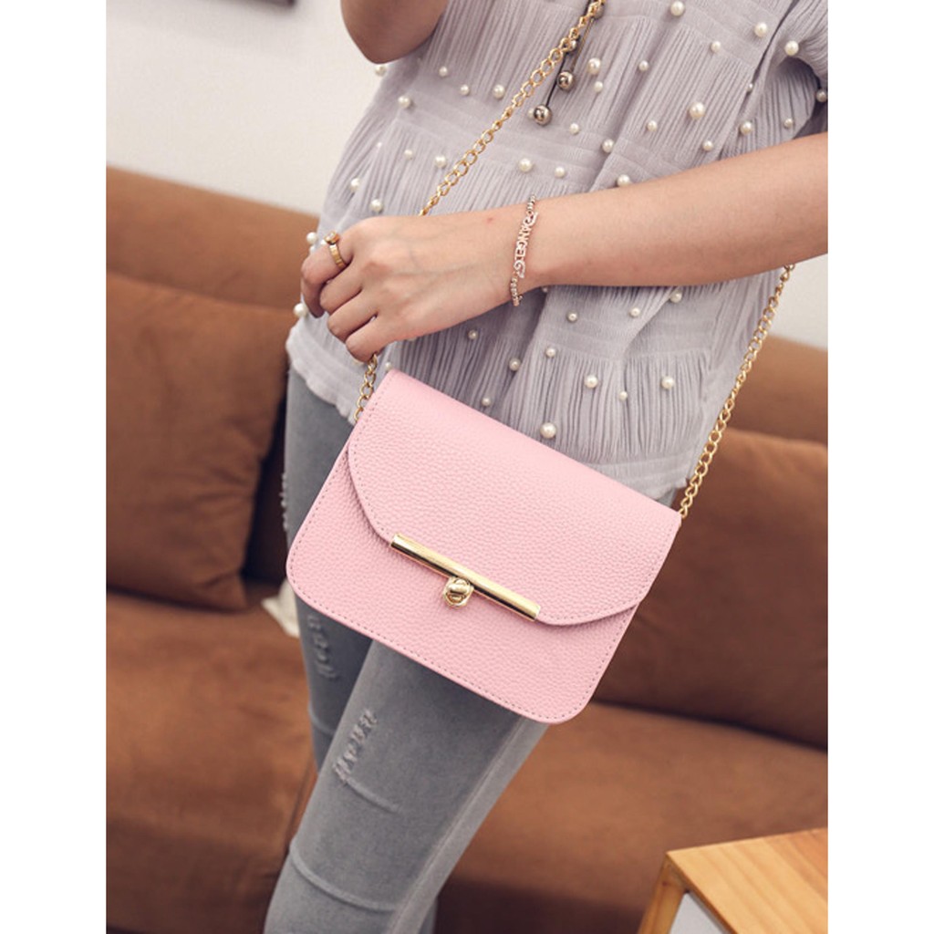 tas pundak korea mini / Korean chain mini square shoulderbag BTA041(2C5)