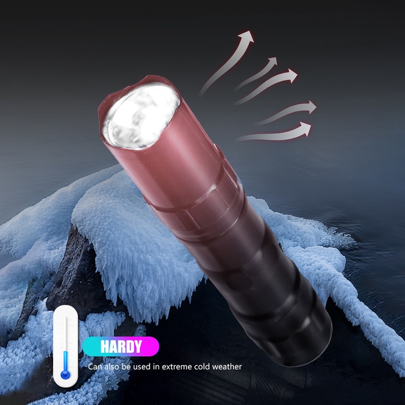 Lampu Senter Led Mini Bahan Aluminum Alloy Anti Air Untuk Outdoor