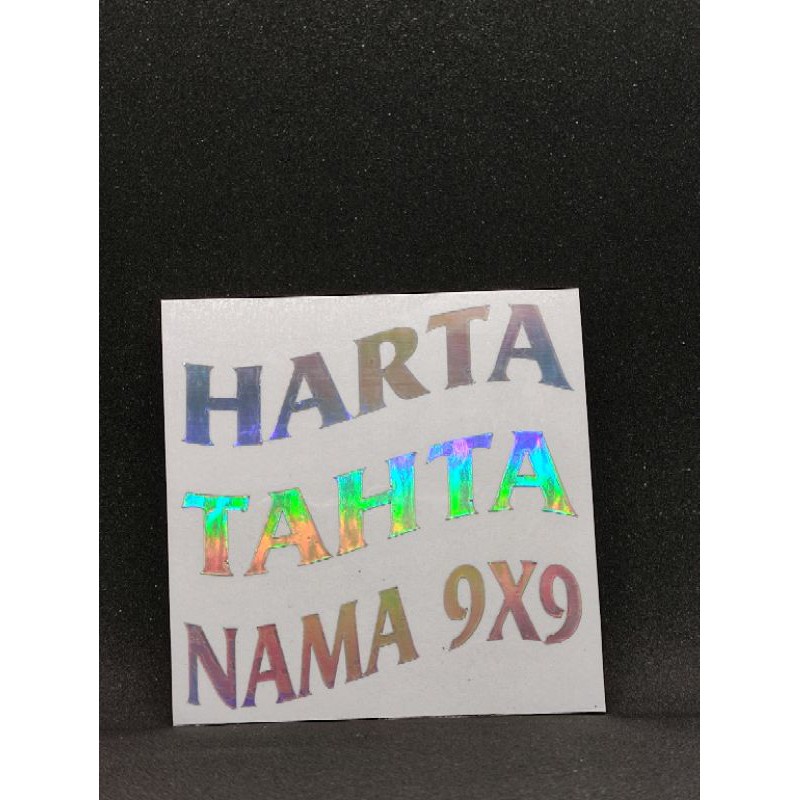 Stiker Harta Tahta Costum - harta tahta hologram