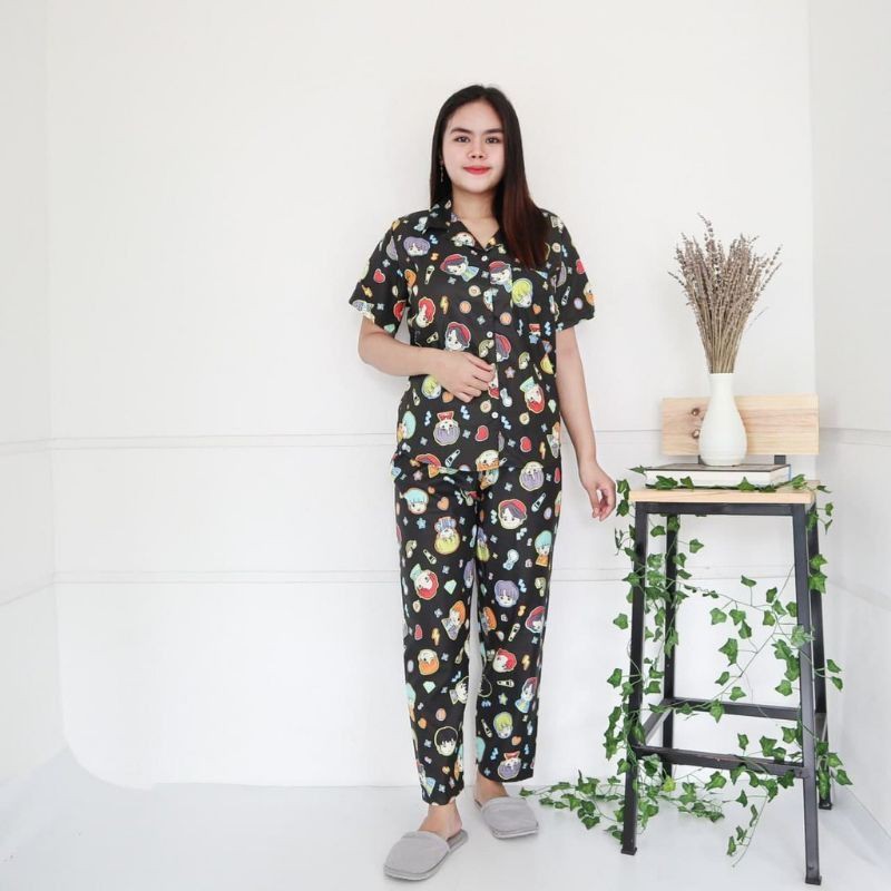 [BISA COD] Baju tidur BTS chibi piyama BTS chibi piyama dewasa BTS