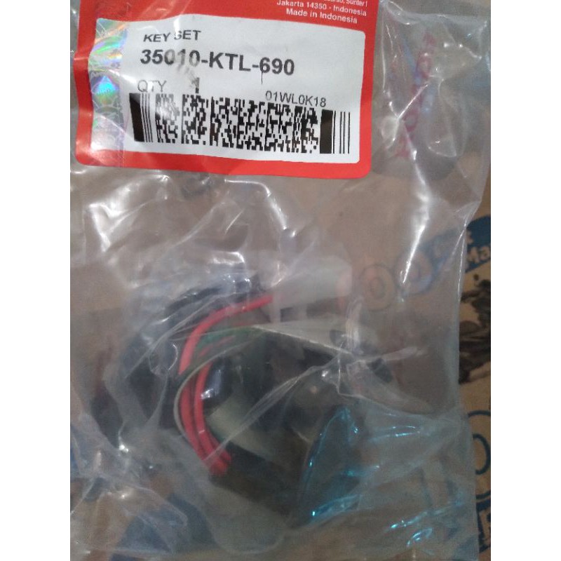 KUNCI KONTAK FIT NEW SILVER BENTUK BULAT 35010-KTL-690