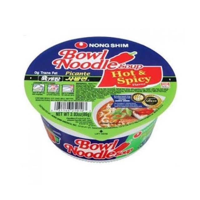 Jual Bowl Noodle Soup Nongshim Hot&spicy And Kimchi Flavour | Shopee ...