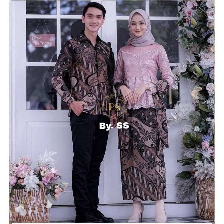 BATIK COUPLE KEBAYA MODERN/COUPLE AS_SYIFA/COUPLE KEBAYA KONDANGAN LAMARAN-KEBAYA WISUDA-KEBAYA ROSE+ROK