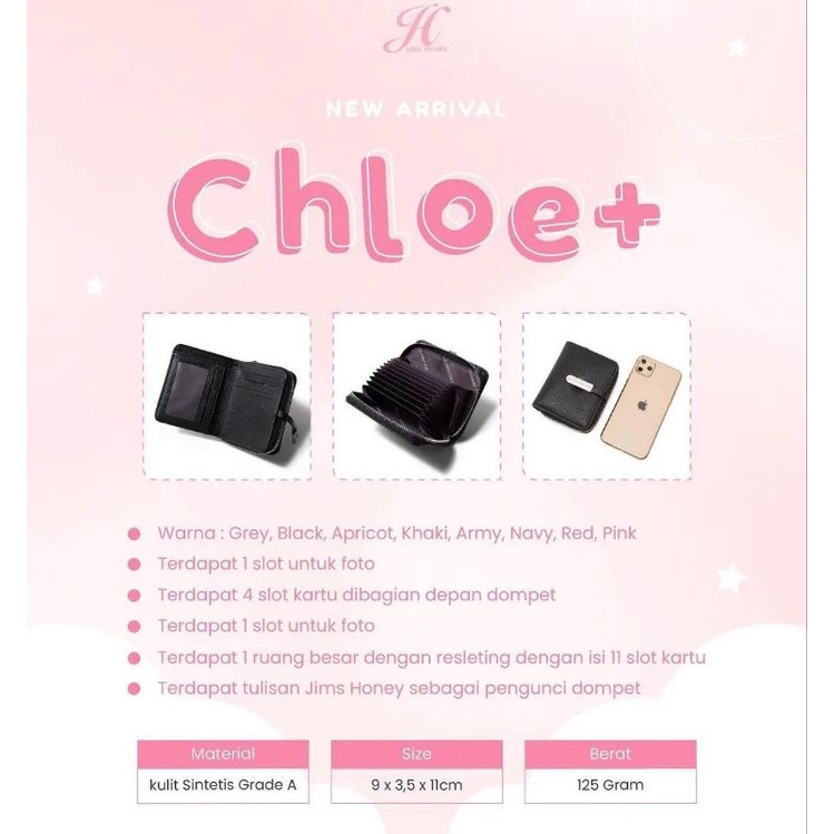 PROMO JH CHLOE DOMPET KARTU LIPAT KECIL CARD WALLET MURAH DISKON KADO WANITA UNIK CANTIK CEWEK ULTAH