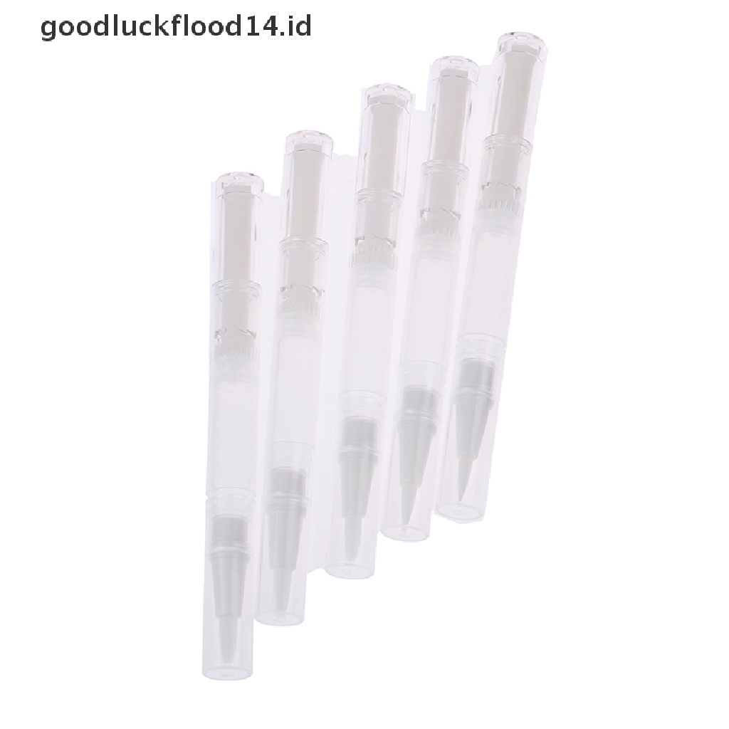 [OOID] 5pcs 3ml Travel Empty Twist Pen With Brush Cosmetic Container Nail Oil Lip Balm ID