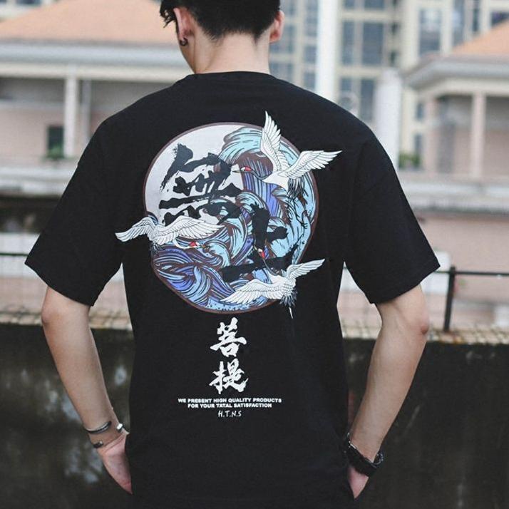 ❅ KAOS PRIA LENGAN PENDEK BANGAU NEVER LOSE TULISAN JAPAN TULISAN CHINA TSHIRT BAJU PRIA DISTRO LENG