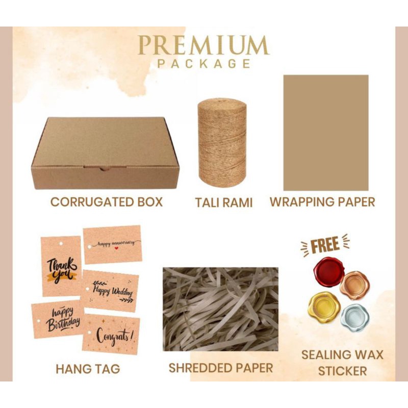 

PREMIUM PACKAGE PAKET PACKAGING LENGKAP AESTHETIC VINTAGE PINTEREST KOTAK