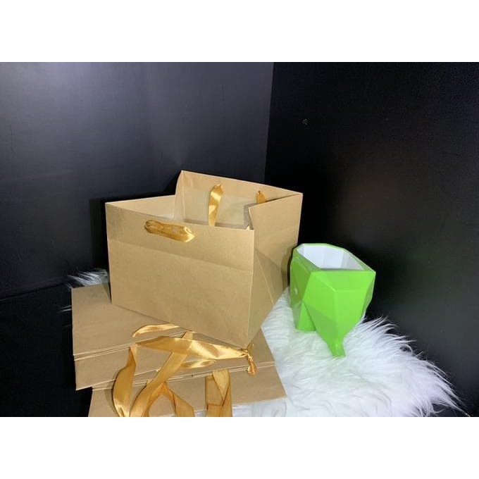 

(TERLARIS) NEW PAPER BAG BENTO / TAS KERTAS CAKE / PAPERBAG RINGAN 22X21X16 PITA