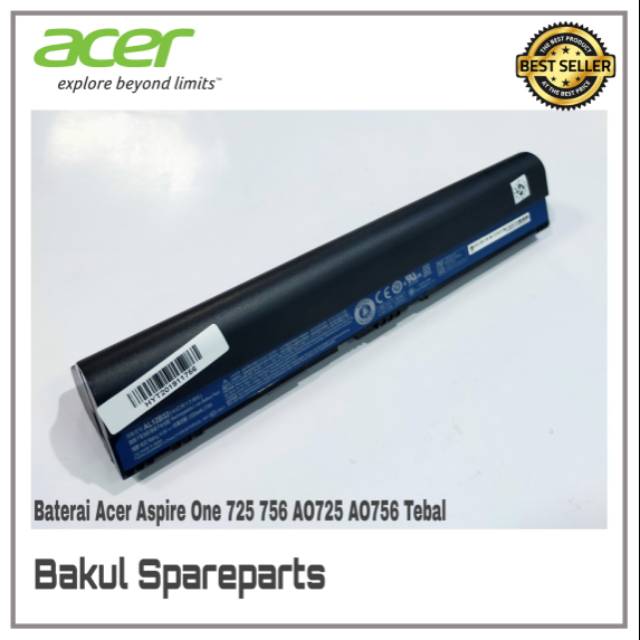 Baterai Original Acer Aspire One 725 756 AO725 AO756 V5-121 V5-V131 V5-171 (TEBAL)