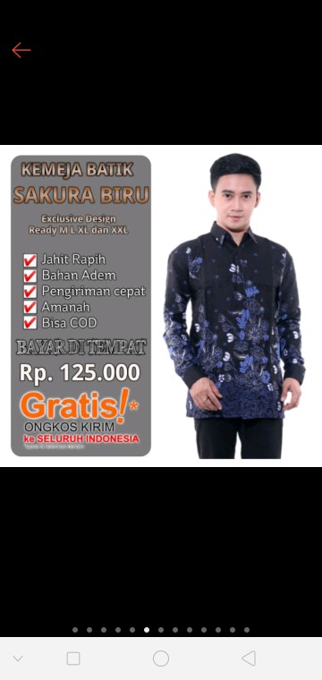 Atasan Batik Pria Kemeja Batik Seragam Kantor Kemeja Pria Untuk Seragam Nikahan Dll