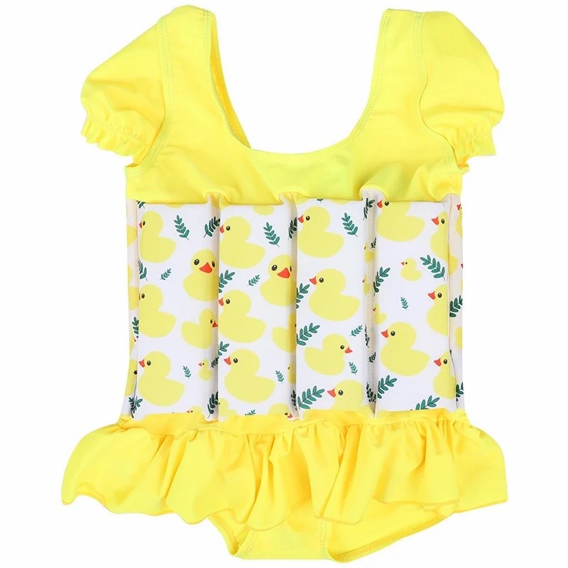 baju renang anak kuning bebek lucu dgn pelampung uk 1-6 tahun