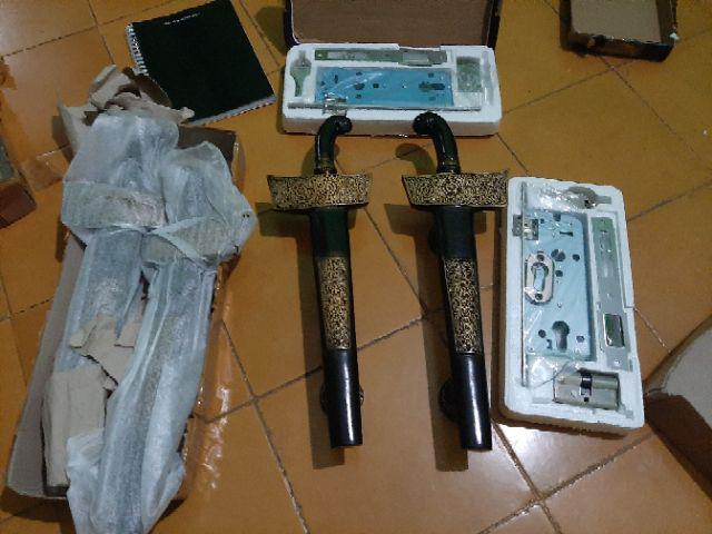 Logamjowo Set Hendle Pintu Rumah Keris Hendle Dan Body Kunci