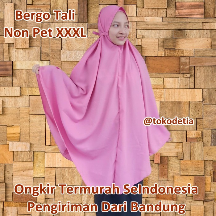 TERMURAH Jilbab  Bergo  Maryam  Tali Non Pet Khimar Instan 