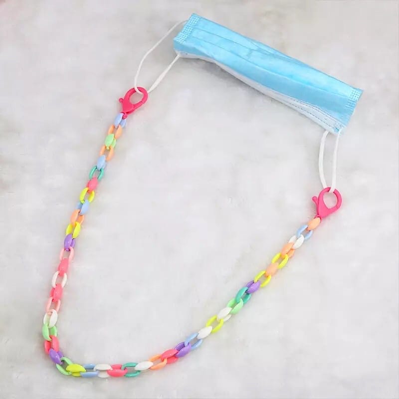 STRAP MLASKER / KALUNG MASKER / RANTAI MASKER AKRILIK RAINBOW PREMIUM QUALITY