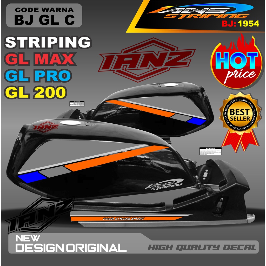 STIKER STRIPING  GL PRO  / STRIPING MOTOR / STIKER MOTOR GL / STRIKER NEW TECH GL MAX / STRIPING GL NEW TECH / STIKER CUSTOM GL MAX GL PRO