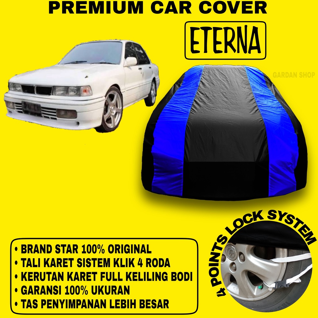 Body Cover ETERNA Sarung BIRU Penutup Pelindung Bodi Mobil Mitsubishi Eterna PREMIUM Blue Cover