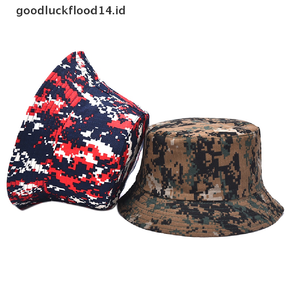 Topi Bucket Pria Dan Wanita Motif Camouflage Untuk Musim Panas