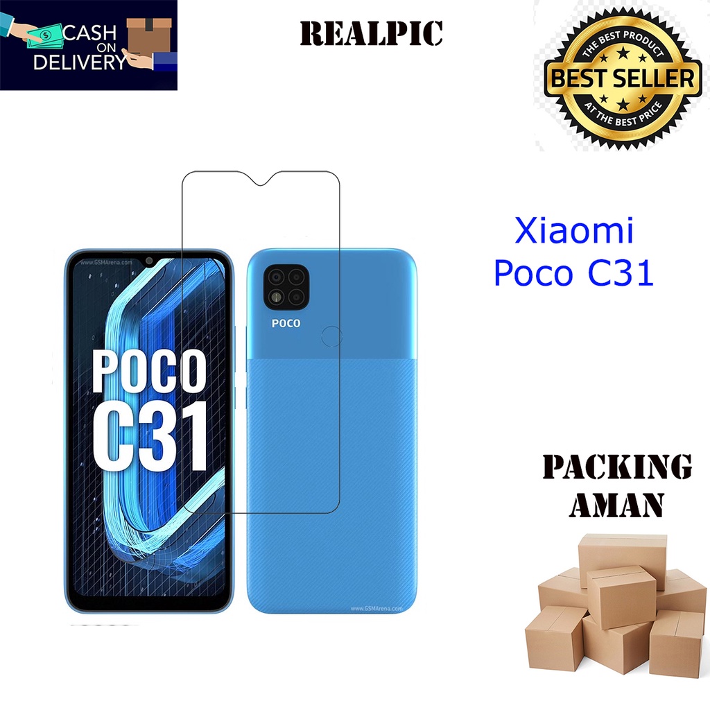 Tempered Glass Xiaomi Poco C31 2020 Screen Protector Anti Gores