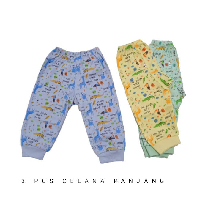 |3PCS| Celana Panjang Pampers | Celana Panjang Size S M L XL