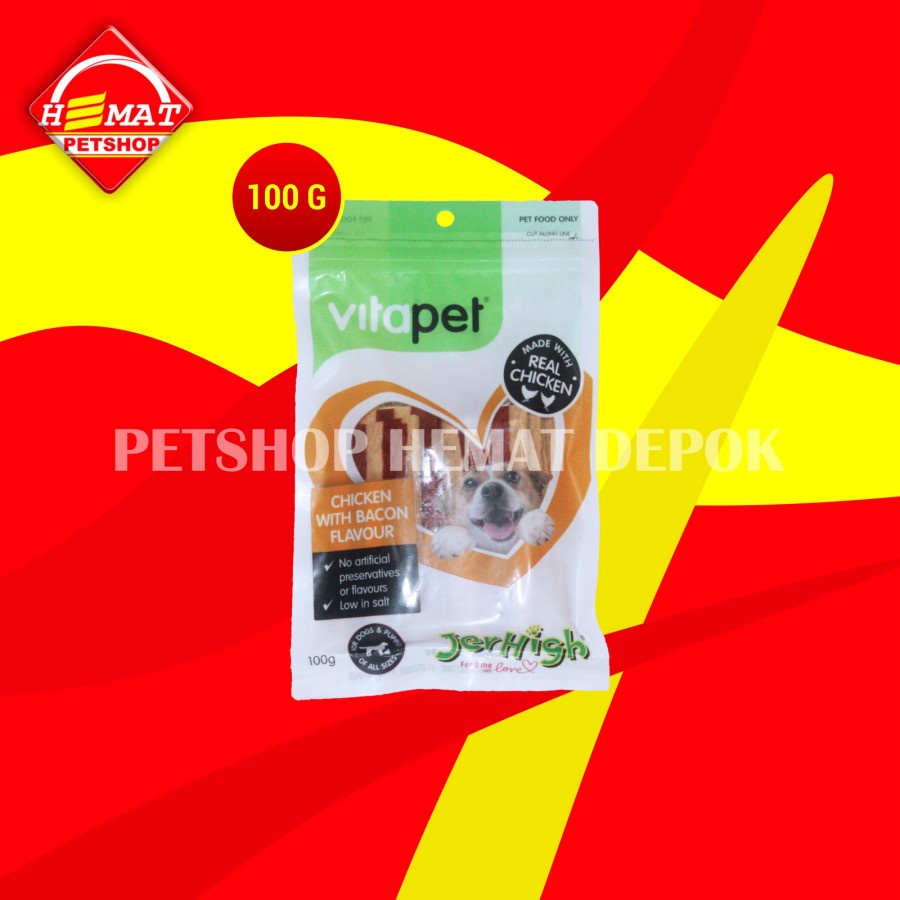 Snack Anjing Cemilan Anjing Vita pet Jerhigh 100 Gram Non Meat jerky