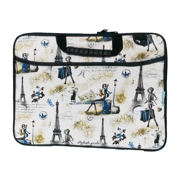 Creative Tas Notebook Motif Paris 14&quot;-Putih