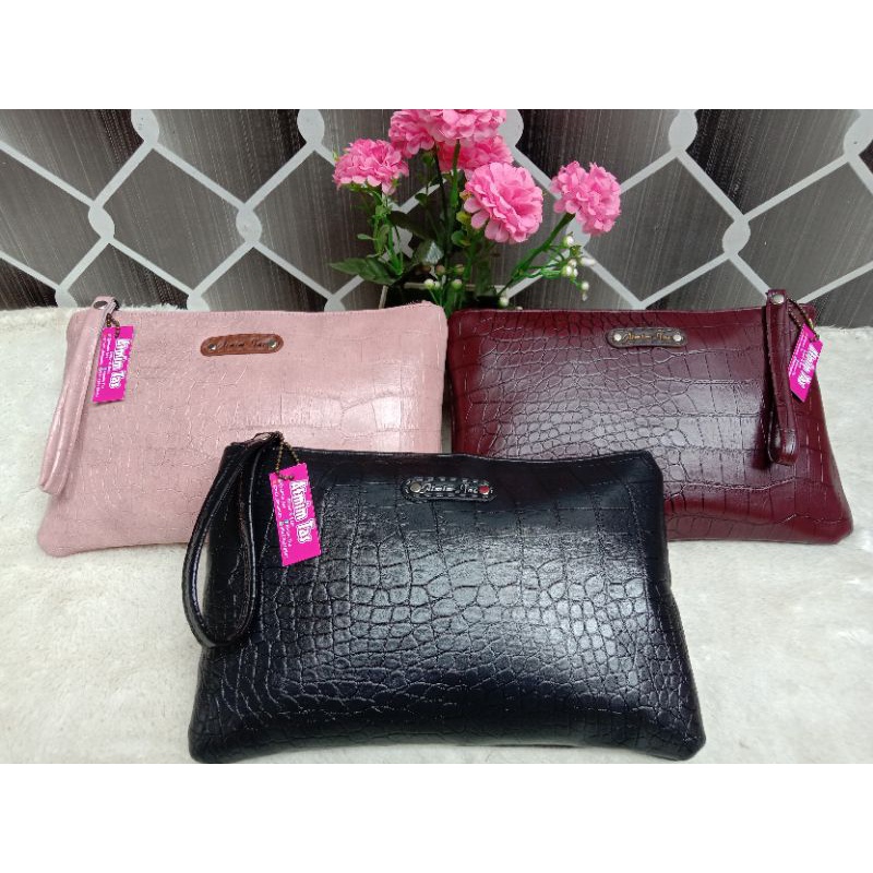 Grosir Clutch CROCO /CLUTCH croco Premium/ Wanita bisa COD