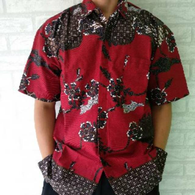 kemeja batik/ hem batik seragam batik size M L XL XXL 4L 5L 6L 7L 8L