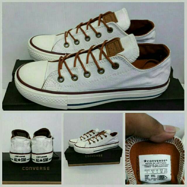 sepatu converse premium putih pendek