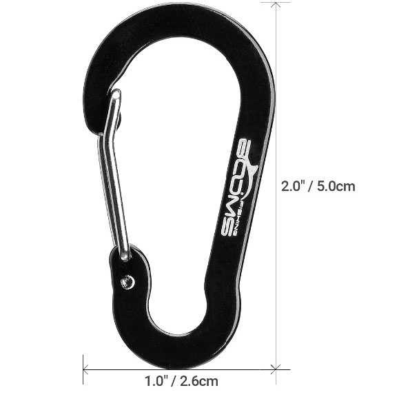 Thomgear Gantungan Kunci Carabiner Mini Pengait Aluminium Clip Lock