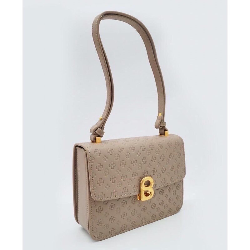 Audrey Bag Monogram Buttonscarves TAUPE SMALL