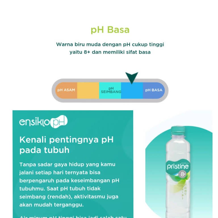 AIR ALKALINE PRISTINE PH 8.6 UNTUK KESEHATAN 600ML PER DUS ISI 24 BOTOL