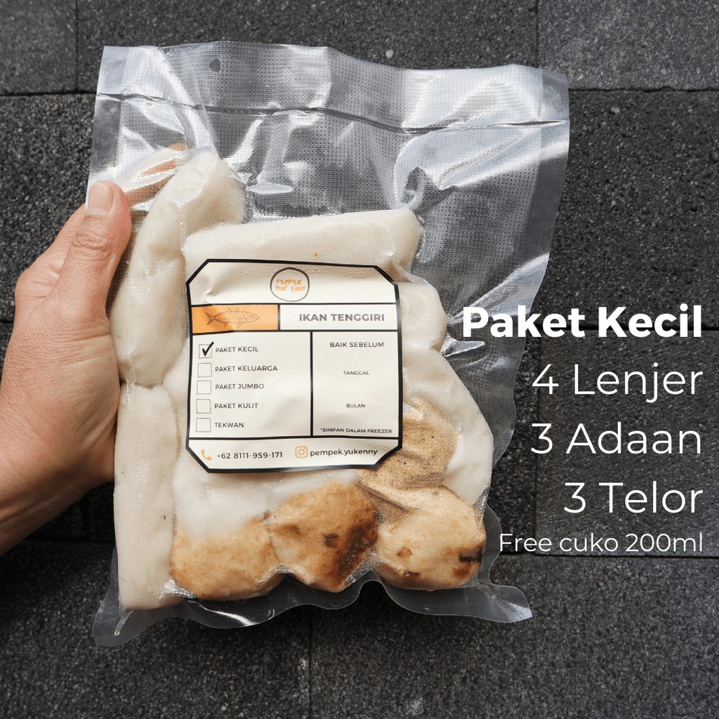 

Pempek ikan tenggiri asli palembang (Paket kecil isi 10)