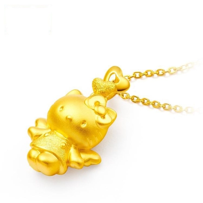 [Ready Stock]Fashion Unique Gold-Plated Hellokitty Pendant Necklace