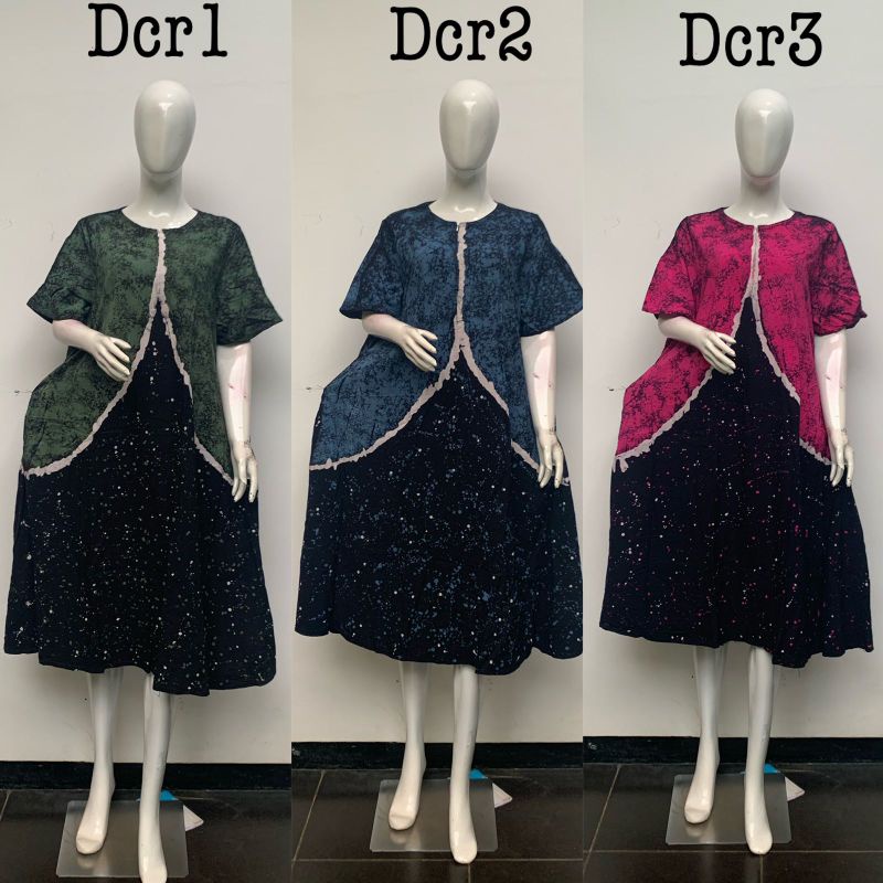 Daster klok tie dye premium rayon ajl busui umbrella dress