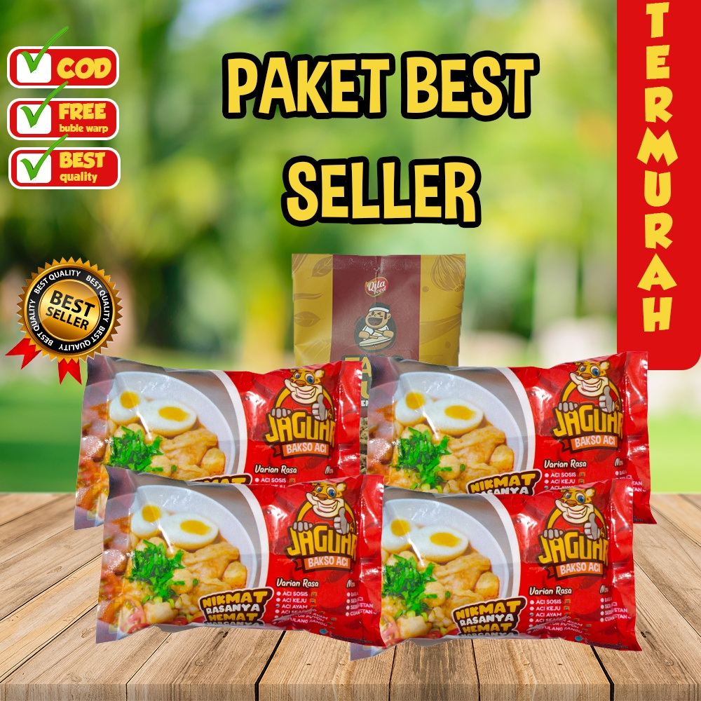 PAKET BEST SELLER - (BASO ACI BAKSO ACI TULANG RANGU BASRENG PEDAS DAUN JERUK TOPPOKI CIRENG RUJAK SEBLAK INSTAN)