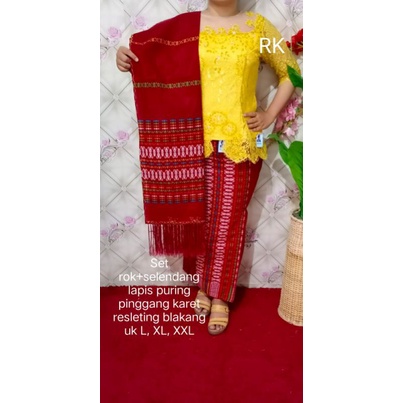Rok dan Selendang Corak Pucca Bintik-2