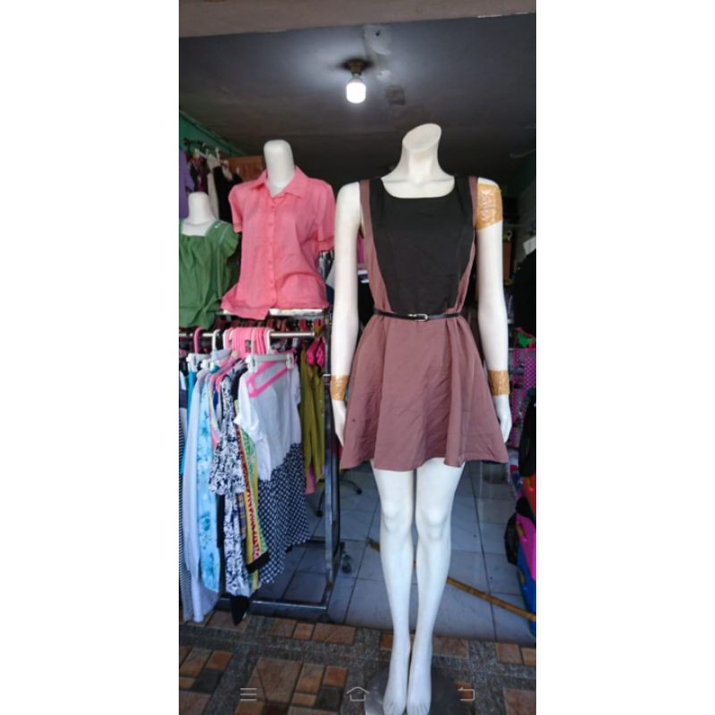 mini dress coklat tua
