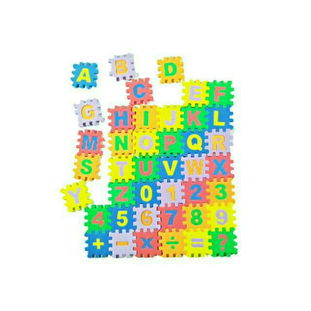 Spon puzzle Mini Huruf Angka alphabet Puzzle Spon Mainan anak Edukasi