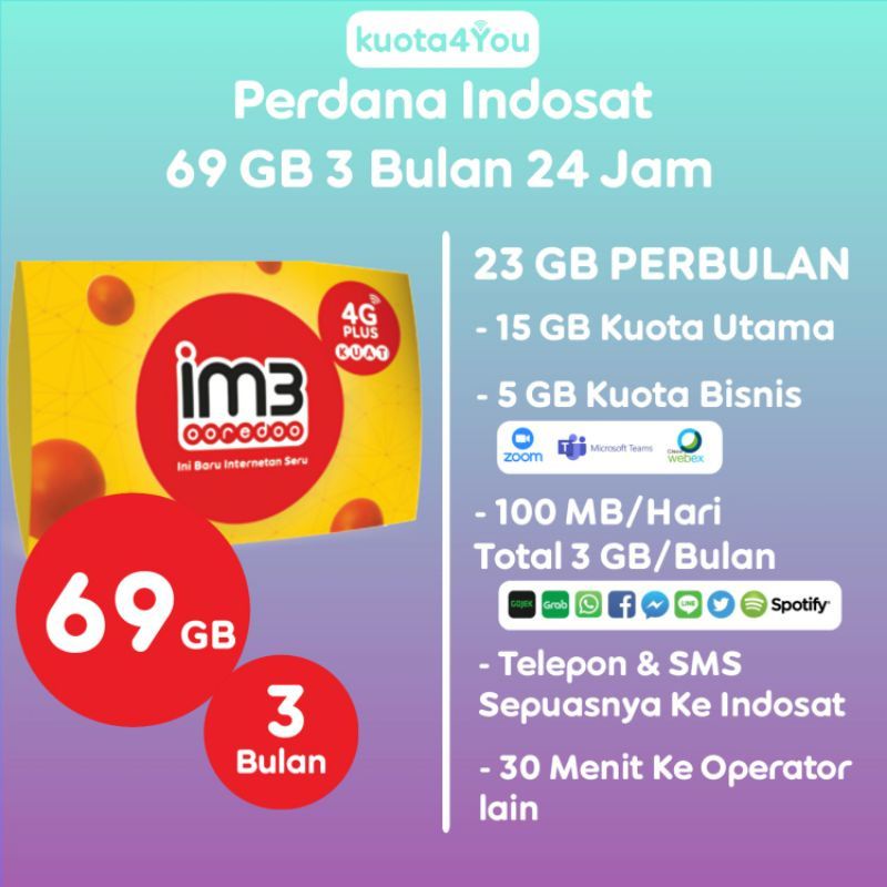 Perdana KUOTA 69GB 3 BULAN