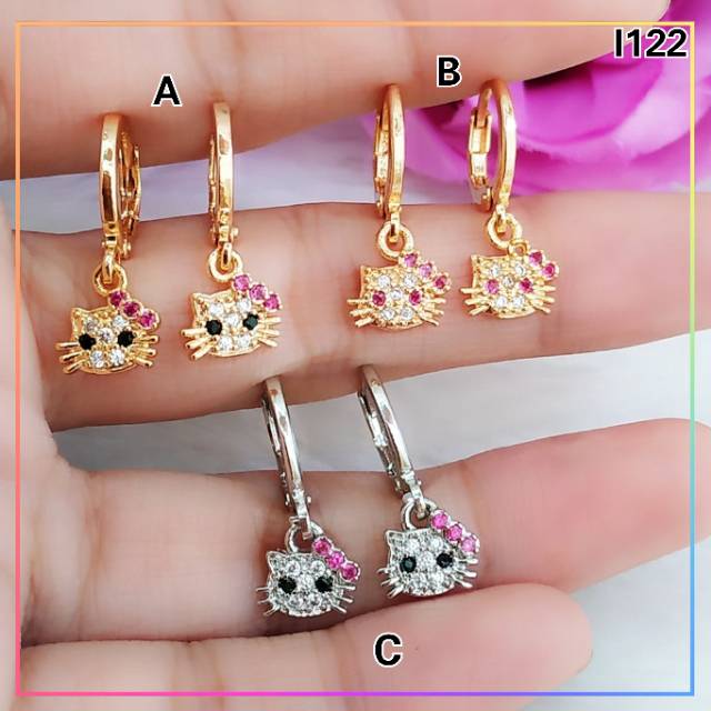 Anting xuping anting anak hello kitty lapis emas gold I122