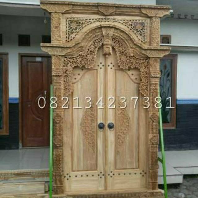 TERLARIS PINTU GEBYOK minimalis GAPURA UKIR GEBYOK JATI JEPARA