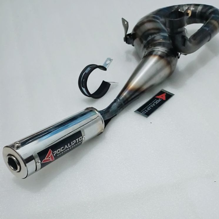 knalpot vespa racing  silencer flat nose