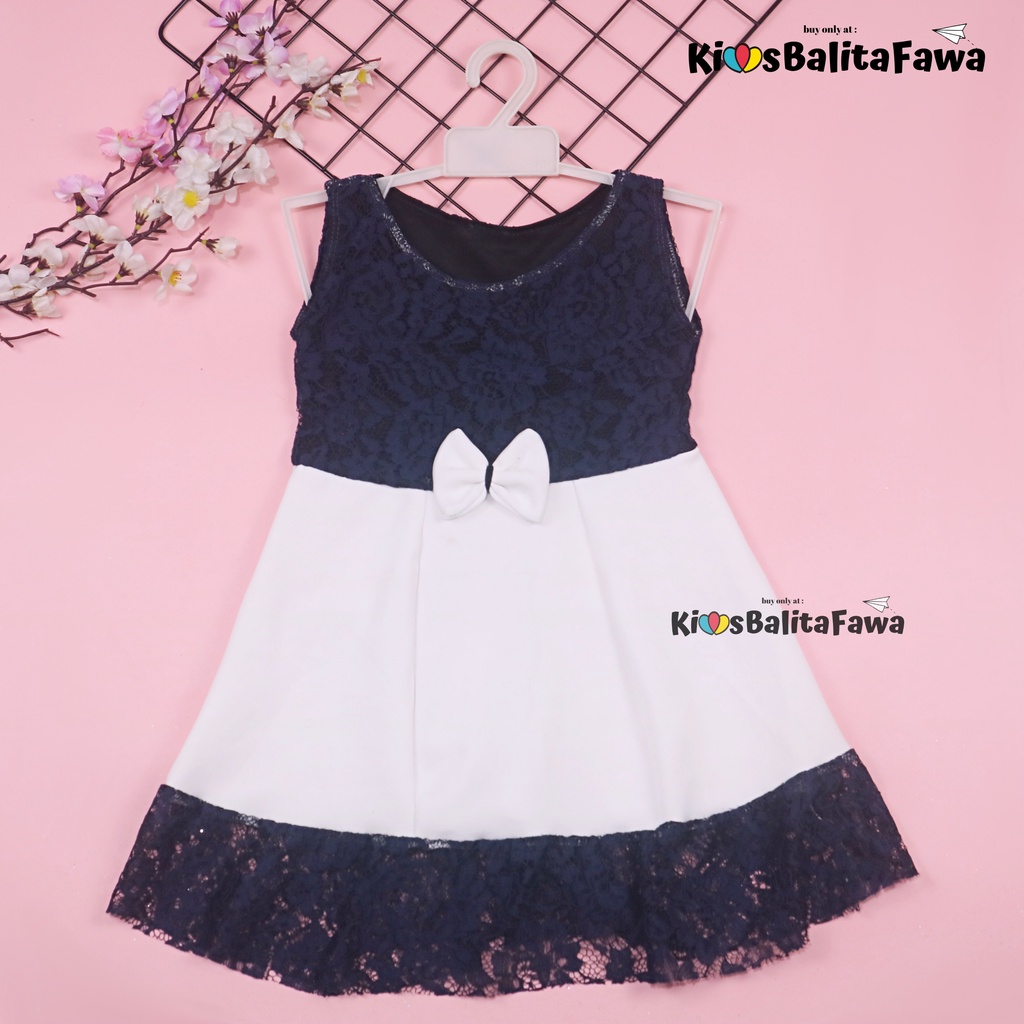 Dress Zulfa uk 4-5 Tahun / Dres Brokat Anak Perempuan Pakaian Baju Brukat Balita Cewek Import